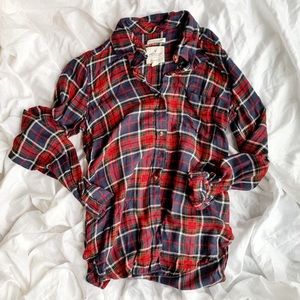 AE Plaid Flannel Boyfriend Fit